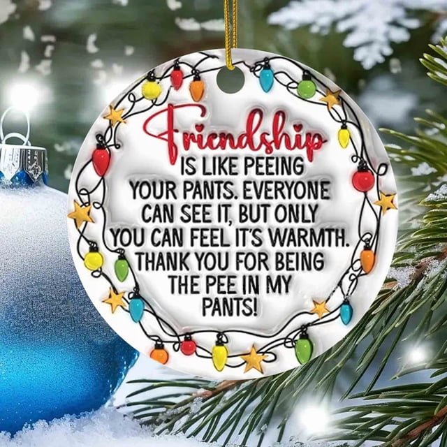 Xihbxyly Adornos Navideños de Acrílico, Diseño Religioso Redondo, Material Duradero y Resistente, Decoración Colgante Versátil, Decoración Navideña, Idea de Regalo Única, 8 Cm de Diámetro.