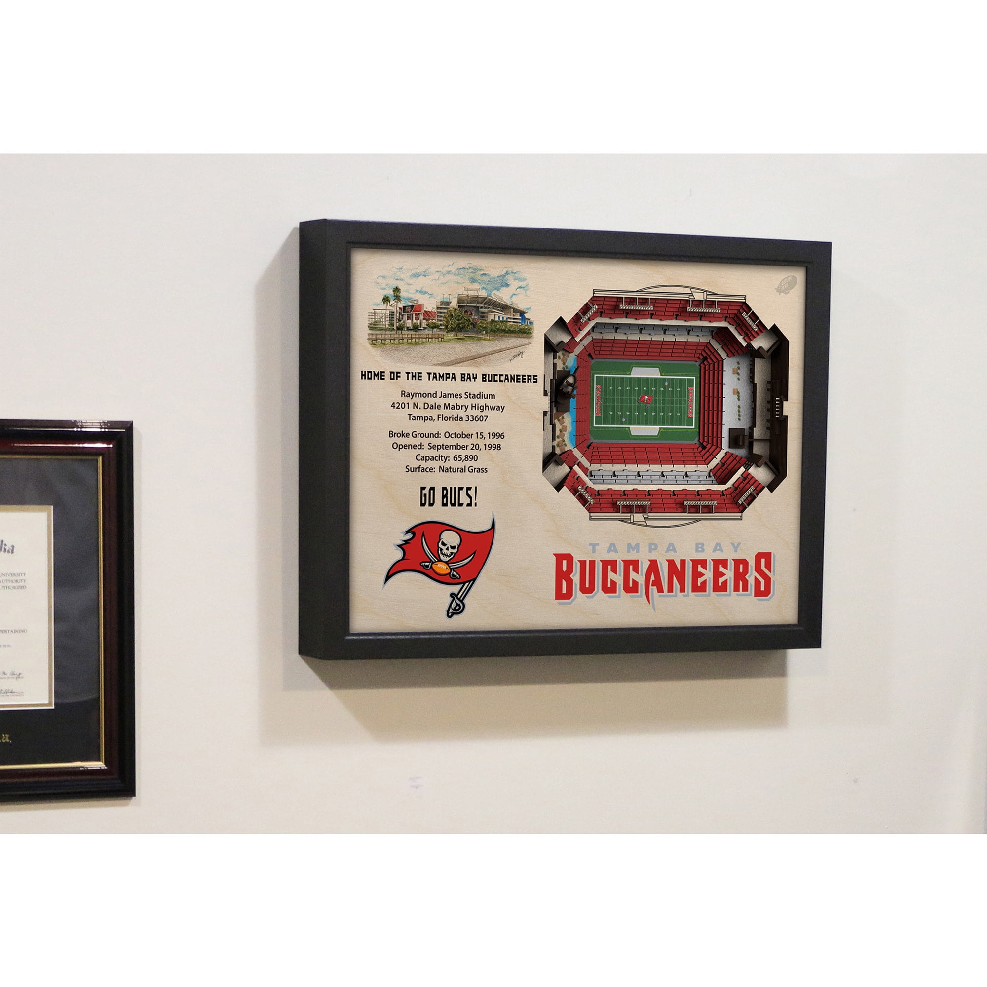 Tampa Bay Buccaneers Raymond James Stadium 25.5" x 19.5" Stadium Views Wall Art