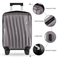 thumbnail image 6 of Gowill 4 Piece Hardside Luggage Set 27/23/19/12 inch Hardshell Lightweight Spinner Wheels Carry-on and Checked Suitcase.Iron Gray, 6 of 11