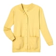 thumbnail image 4 of CATALOG CLASSICS Womens Fleece Jacket Snap Front Cardigan Sweatshirt for Women, 1X, Butter Yellow, 4 of 5