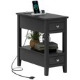 thumbnail image 1 of HOMCOM End Table with Charging Station USB Ports Side Table with Storage, 1 of 10