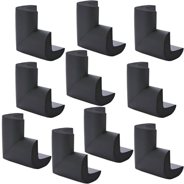 Protectores para esquinas Gloria 10 Protectores de esquina para muebles de goma color negro