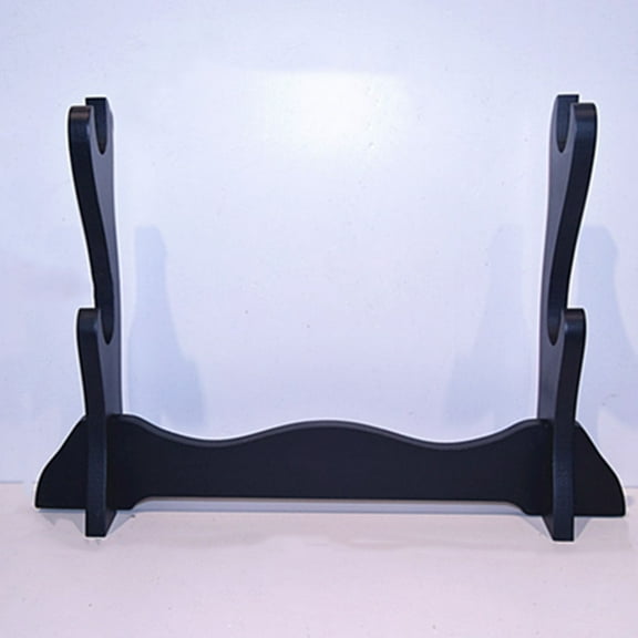 Soimiss Solid Wood Sword Rack Swords Storage Holder Black Wood 1Pack