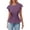 A-Purple142, variant on Women Blouse Round Neck Flutter Short Sleeve Smocked Waist Tops Summer Ruffle Sleeve Waist Peplum Fitted Blouses For Ladies