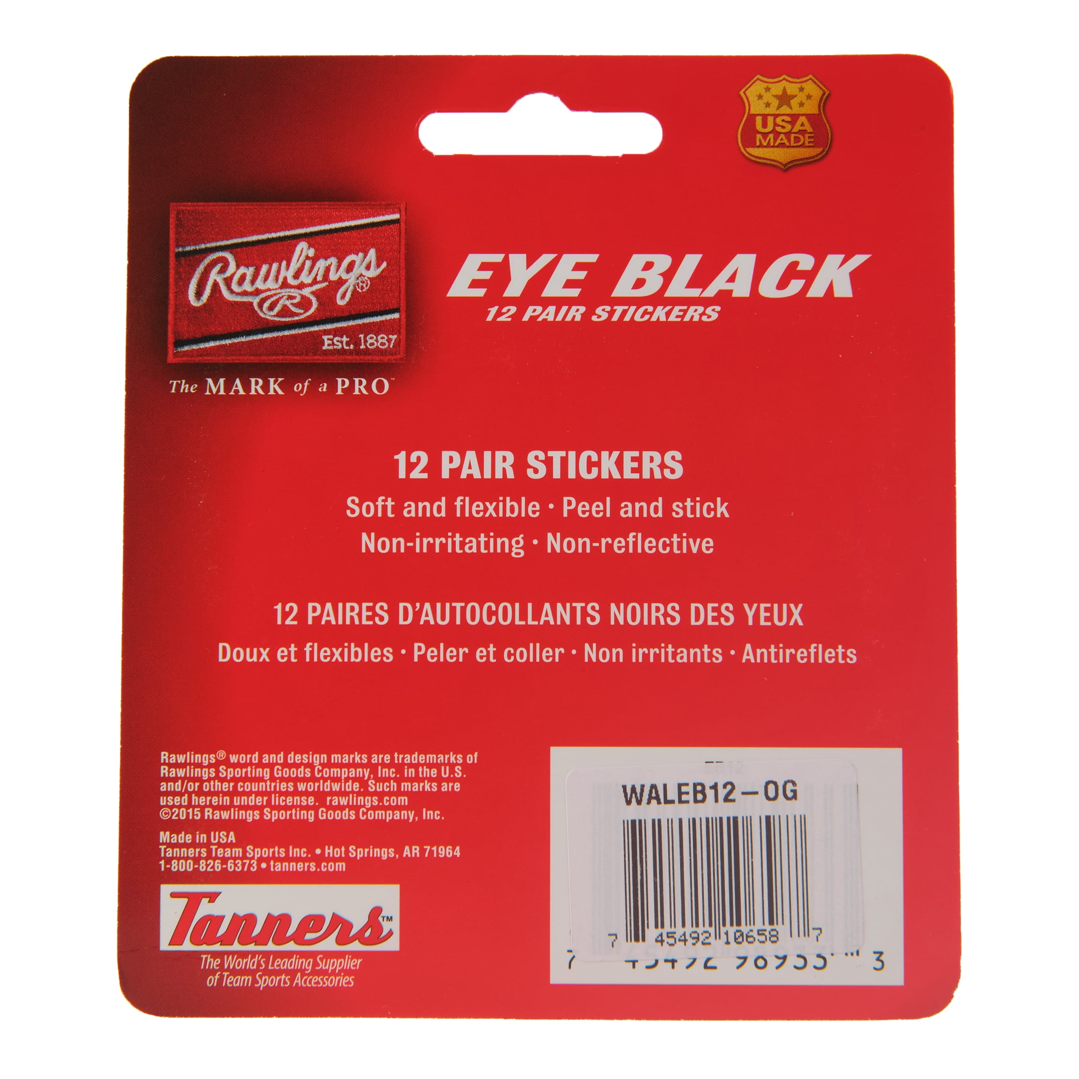 (3 pack) Rawlings Sporting Goods Eye Black Sticker Flag