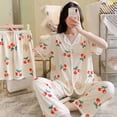thumbnail image 3 of Pijama de tres piezas, pijama de dibujos animados para mujer, lindo estilo pit ins, conjunto de dos piezas para el hogar, 3 of 6