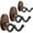 3PC, variant on New Bee 2PC Guitar Wall Mount - Sturdy Wood Base & Metal Hook, High Weight Capacity, Anti-Slip V-Shape, Rotatable Adjustable with Soft Rubber - Fits Ukulele/Bass/Mandolin/Banjo (All Sizes)