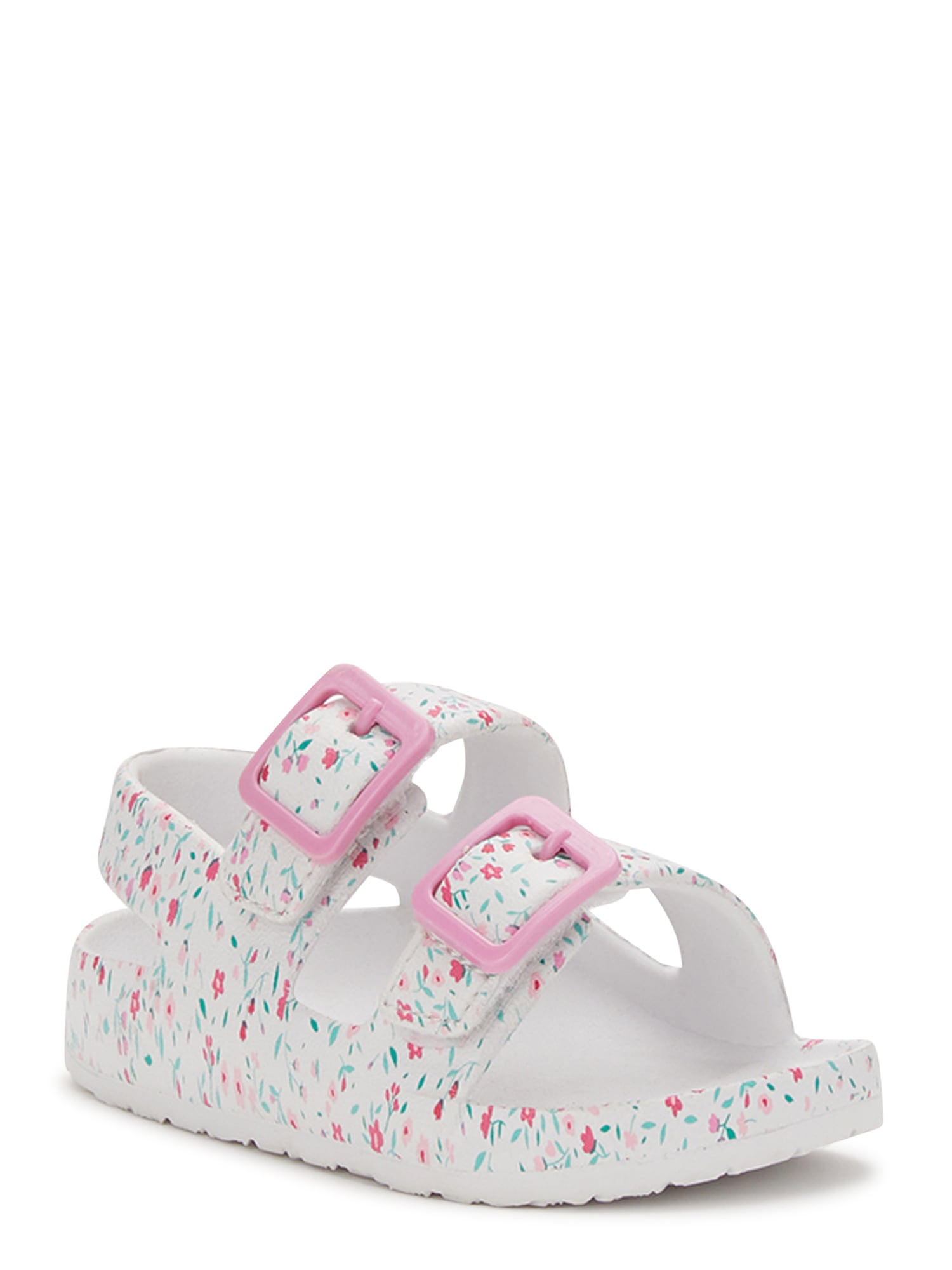 Wonder Nation Baby Girls Two Buckle Sandals