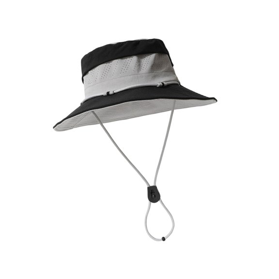 Lynono Lightweight Foldable Fisherman Hat Quick Dry Windproof Chin Cord Protection Beach Gardening