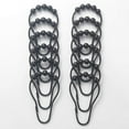 thumbnail image 4 of Shower Curtain Hooks Rings Metal Shower Curtain Hooks Rings for Bathroom Shower Rods Curtains Set of 12 Black, 4 of 7