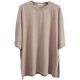 thumbnail image 4 of Camiseta de verano para mujer, blusas holgadas de manga corta básicas informales con abertura de Color sólido para mujer, 4 of 5