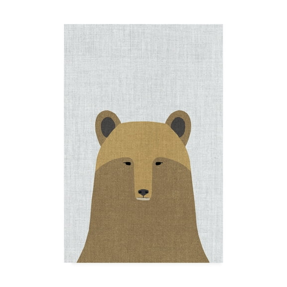 Trademark Fine Art 'Grizzly Bear Linen' Canvas Art by Annie Bailey Art