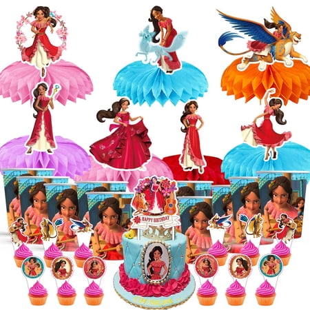 Elena of Avalor Party Supplies Decor Cups Fans Decorations Honeycomb Centerpieces Cake Toppers