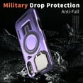 thumbnail image 5 of For iPhone 17 Phone Case,With Contractile Lens Cover Kickstand,Compatible with Mag-safe,Heavy Duty Shockproof Anti-fall Anti-Scratch Drop Protection Durable Phone Case,Purple, 5 of 7