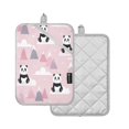 thumbnail image 2 of 2 Pack Pot Holders for Kitchen Heat Resistant Hot Pads Sets for Cooking Baking Panda and Clouds Pattern, 2 of 7