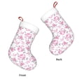 thumbnail image 3 of Balery Rose Flowers Pattern Christmas Stockings with Initials, 18" Large Knit Christmas Stocking,Xmas Stocking for Kids, Holiday and Family Stocking, 3 of 7