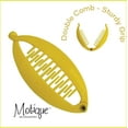 thumbnail image 4 of Motique Accessories Set of Two Yellow 3.5 inch Mini Banana Clip Hair Clincher Rounded Edge Hair Comb, 4 of 5
