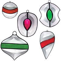 Stained Glass Supplies Christmas Candles Bevel Cluster 