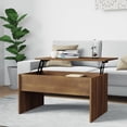 thumbnail image 1 of vidaXL Coffee Table Brown Oak 80x50.5x41.5 cm Engineered Wood, 1 of 5