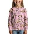 thumbnail image 2 of Garronmavis Cute Pink Camo Girls Long Sleeve T-Shirts Size 11-12 Comfortable Camo Forest Girls Basic Tees Blouses Stylish Kids Basic Soft Long Sleeve Tees Top Soft Fall Winter Clothes, 2 of 7