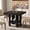 Black, variant on Finmind 31.5" Square Dining Table for 4, Small Wooden Kitchen Table with Storage Shelves for Dining Room, Living Room, Brown