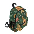 thumbnail image 2 of FORMRS School Backpack with Front Zippered Pocket 12" Student Travel Daypack, Beige Christmas Gingerbread, 2 of 6