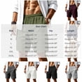 thumbnail image 3 of JTSRKL Men's Outdoor Cargo Shorts Solid Waffle Knit Drawstring Elastic Waist Multi Pocket Short Pants Lightweight Summer Beach Daily Casual Trunks Khaki XXL, 3 of 7