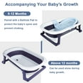 ANJORALA Folding Baby Bath Tub with Bath Seat, Portable Foldable Baby Bathtub for Infant and