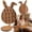 Brown, variant on 1Pcs 39*26.5cm/15x10inch Easter Deviled Egg Platter Easter Egg Shape Deviled Egg Tray 21 Holes Deviled Egg Tray Container Wooden Deviled Egg Holder for Countertop Easter Spring Holiday