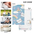 thumbnail image 4 of Ryvnso Rainbow and Cat Paw Print Cotton Hand Towels Sets Face Towel 2 PCs Bathroom Decorative, 4 of 7