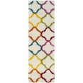 thumbnail image 6 of SAFAVIEH Keeleigh Geometric Quatrefoil Kids Shag Runner Rug, Ivory/Multi, 2'3" x 7', 6 of 10