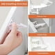thumbnail image 2 of 10 Pcs Cabinet Locks Child Safety Latches Baby Proofing Cabinet Drawer Locks Adhesive Latches (white), 2 of 4