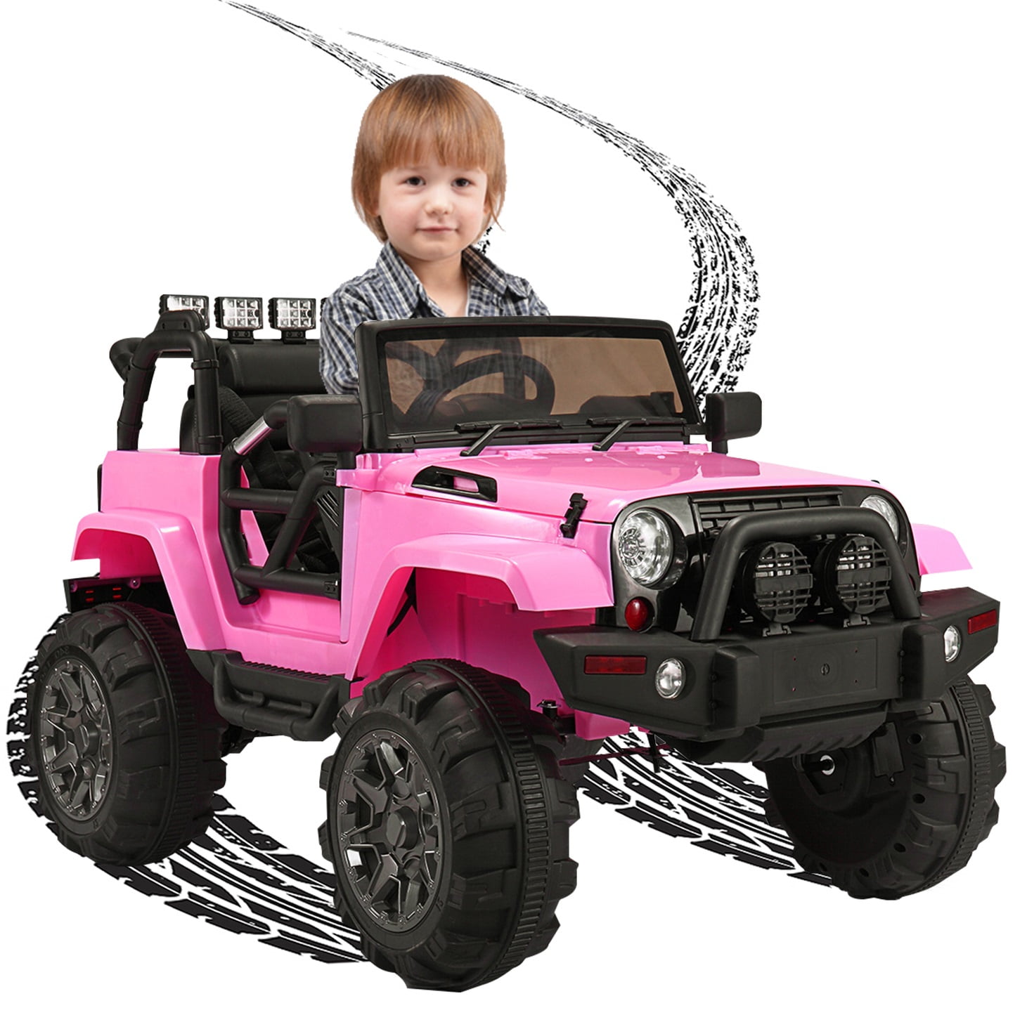 SYNGAR Ride on Cars with Remote Control, 12v Ride on Toys with LED
