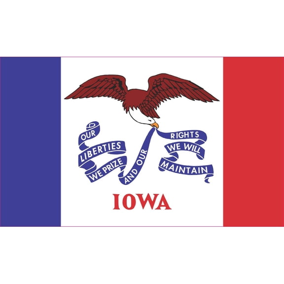 5in x 3in Iowa State Flag Sticker Vinyl Car Truck Bumper Decal S