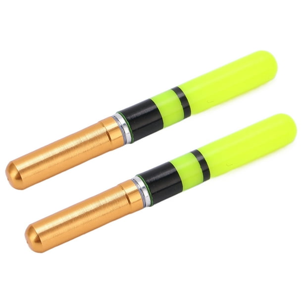 Ymiko Night Fishing Bobber, 2pcs Luminous Electronic Bright Durable Light Fishing Floats For Outdoor Activities Gold