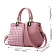 thumbnail image 2 of Fashionable Messenger Bags for Women - Large Capacity Color Blocked Crossbody Handbag with Embroidered Thread and Braided Shoulder Design, 2 of 3