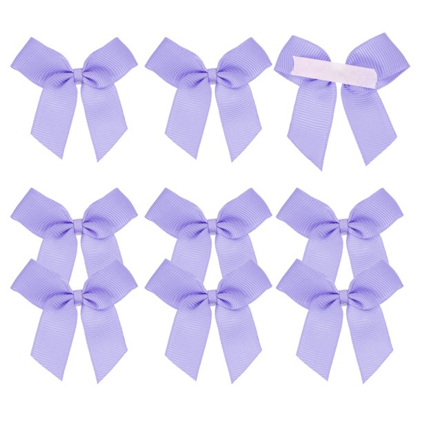 12Pcs Mini Lazo de Grosgrain de 2" Lazos de Flores Autoadhesivos Morados