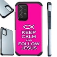 thumbnail image 1 of Compatible with Samsung Galaxy A72 5G Hybrid Fusion Guard Phone Case Cover (Pink Follow Jesus), 1 of 1