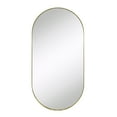 thumbnail image 2 of TEHOME 20x40" Gold Metal Framed Oval Capsule Bathroom Mirror, 2 of 7