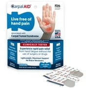 CarpalAID Carpal Tunnel Syndrome - Large 6 pieces - Wrist Relief Support- Self Adhesive Patch Support Hand Pain Relief and Swelling - No Brace