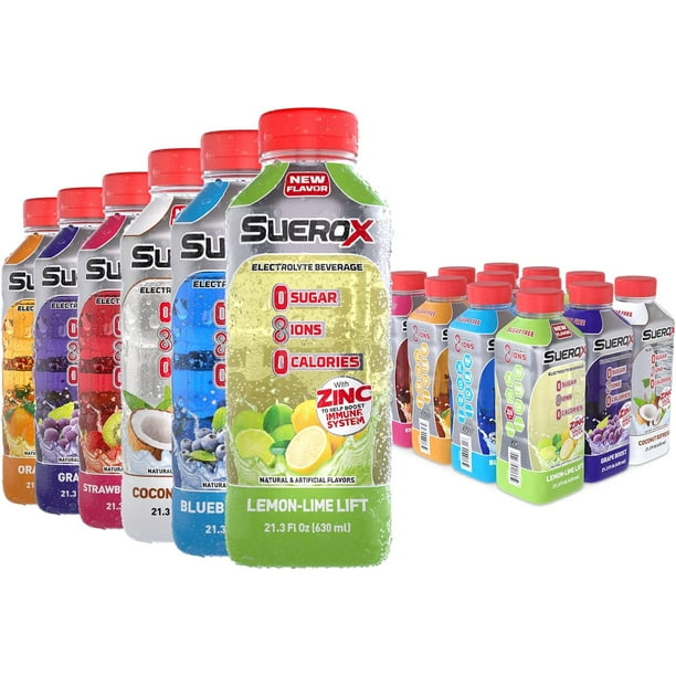 SueroX Zero Sugar Electrolyte Drink for Hydration and Recovery Party ...