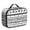 Black-65, variant on Geometric Lunch Tote – Pastoral Style Symmetrical Pattern Insulated Lunch Bag for Preschool and Elementary School Use