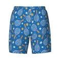 thumbnail image 4 of Lsque Mens Swim Trunks Tennis Pattern - Bathing Suit Compression Liner - Beach Swim Shorts Swimwear - (S-3XL) - Stretch Quick Dry -X-Large, 4 of 9
