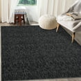 thumbnail image 2 of HOMERRY Washable 8' x 10' Modern Area Rug for Living Room Solid Print Indoor Washable Neutral Carpet, Black, 2 of 5