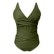 thumbnail image 4 of MKLEKYY Bikini Mujer Traje De Baño Swimsuits For Women 1 Piece Bathing Suit Retro Ruched Push Up Vintage Padded Swimwear, 4 of 5