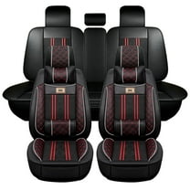 Maidao Car Seat Covers Leather for Mercedes-Benz for A250 2018-2024 5 Seats Water Resistant Front Rear Cushion Protector with Pillow Black