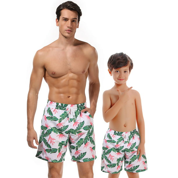 Matching Father-Son Swimsuit Swim Trunks