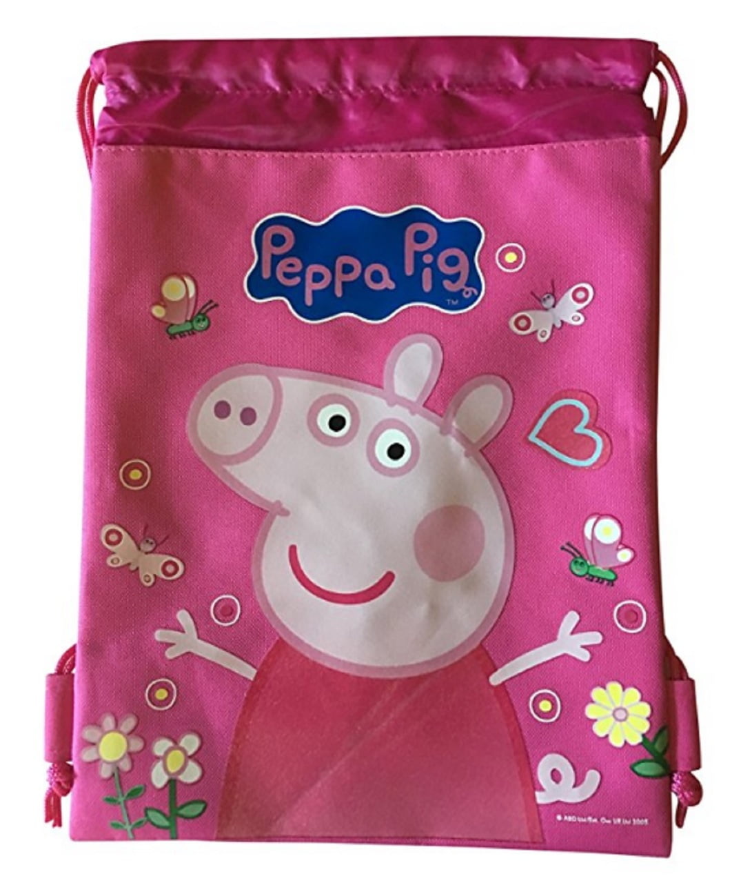 Party Favors Peppa Pig Drawstring Bag Pink 13" X 11" Walmart