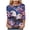 Blue, variant on 250 Anniversary USA 3/4 Sleeve Shirt for Women 250th Patriotic Shirts Casual American Flag and Stars Print Shirt (Blue, XL)