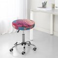 thumbnail image 7 of Goofa Pink Parrot Tropical Blossoms Printed Stool Covers Round, Waterproof Round Bar Stool Covers Anti-Slip Round Bar Stool Seat Cover with Elastic Bands Durable-14 inch, 7 of 7